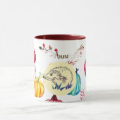 Egel Autumn Art Mok Aangepaste naam (Midden)