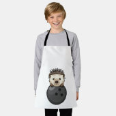 Egel bij Bowling met Bowling Schort (Gedragen)