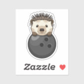 Egel bij Bowling met Bowling Sticker (Vel)