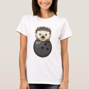 Egel bij Bowling met Bowling T-shirt
