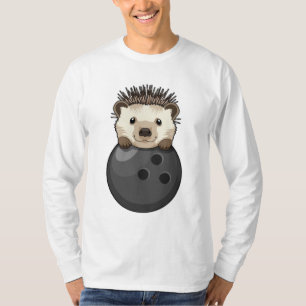 Egel bij Bowling met Bowling T-shirt