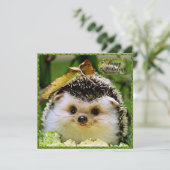 Egel Birthday Card Bedankkaart (Staand voorkant)