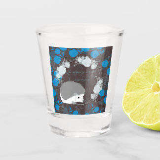 egel, bloem des levens, blauw, mandala, zen, chakr shot glas