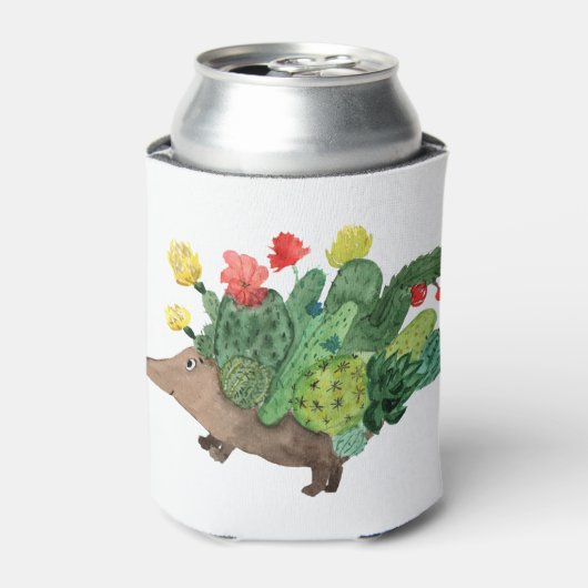 Egel Cactus Bloemen 4 CF Blikjeskoeler (Blikje Voorkant)