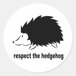 Egel - Eerbiediging van de egel Ronde Sticker