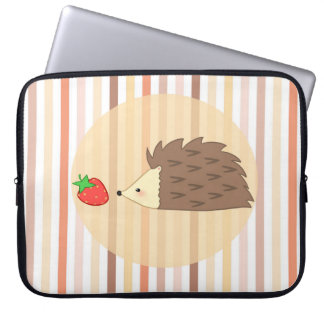 Egel en aardbei laptop sleeve