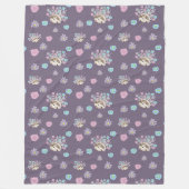 Egel en bloemen patroon fleece deken (Voorkant)