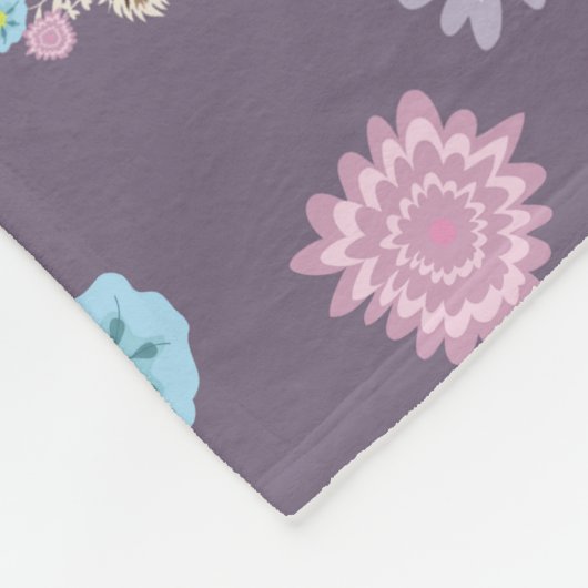 Egel en bloemen patroon fleece deken (Hoek)
