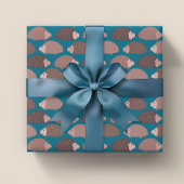 Egel- en bospatroon inpakpapier vel