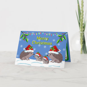 Egel en kinderen Kerstkaart Kaart