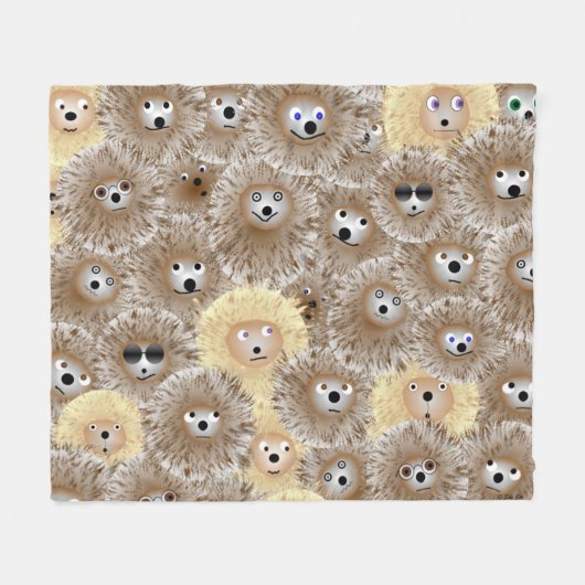 Egel Fleece Blanket Deken (Voorkant (Horizontaal))