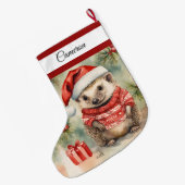 Egel gepersonaliseerde grote kerstkous grote kerstsok (Achterkant (Hangend))