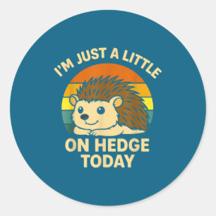 Egel Grappig Dier Pun Ik Ben Gewoon Een Klein Egel Ronde Sticker