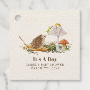 Egel Grasshopper Mushroom Woodland Baby shower Bedankjes Labels