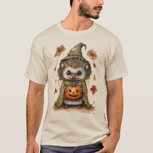 Egel Halloween Herfst Cute Pompoen & Herfst L T-shirt