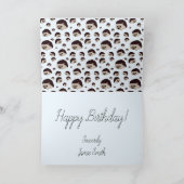Egel Happy Birthday Card Kaart (Binnen)