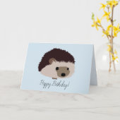 Egel Happy Birthday Card Kaart (Gele Bloem)
