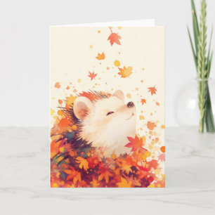 Egel in het Hart van de Herfst Kaart