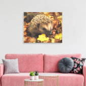 Egel in het najaar canvas afdruk (Insitu (Woonkamer))