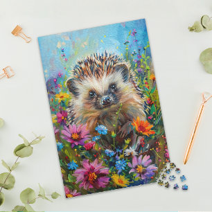 Egel in Wildbloemenveld Legpuzzel
