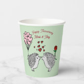 Egel jubileum papieren bekers (Voorkant)