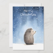 Egel kerst feestdagenkaart (Voorkant)