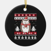 Egel kerst keramisch ornament (Voorkant)