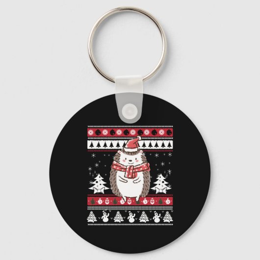 Egel kerst sleutelhanger (Voorkant)