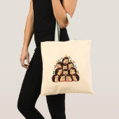 Egel Kerstboom Vrolijk Kerstfeest Tote Bag (Voorkant (product))
