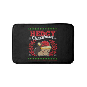 Egel Kerstmis met lelijke kerstfeestdagen Badmat