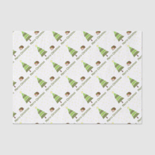 Egel kerstscene tissuepapier