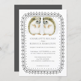 Egel Lesbian Gay Brides Wedding Kaart