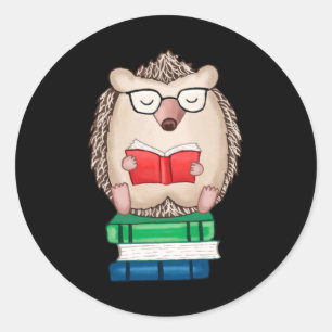 Egel Lezen Boek Ronde Sticker
