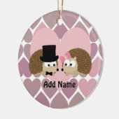 Egel-liefde met hart keramisch ornament (Links)