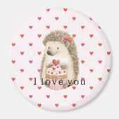 Egel Liefde Rode Harten Magneet (Voorkant)