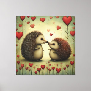 Egel Love 1 Canvas Afdruk