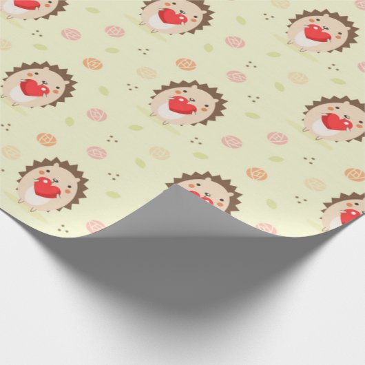 Egel Love Pattern Cadeaupapier (Hoek)