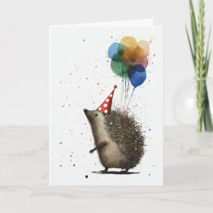 Egel met ballonnen Wenskaart Kaart