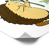 Egel met bloem poster (Hoek)