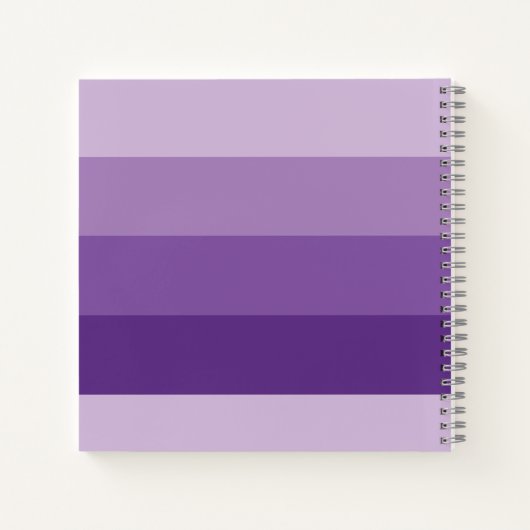 Egel met boeken kind paars notitieboek (Achterkant)