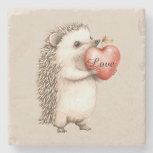 Egel met Hart Liefde Stenen Onderzetter