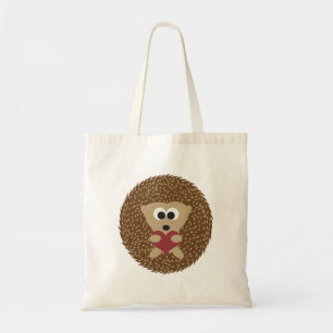 Egel omhelst hart tote bag
