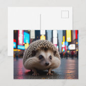 Egel op Times Square Feestdagenkaart (Voorkant / Achterkant)