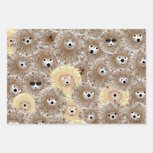 Egel-papierbladen overvullen inpakpapier vel (Voorkant)