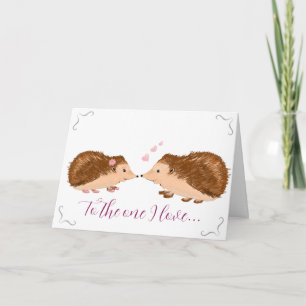Egel Romantische Valentijnskaart Kaart