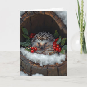 Egel schattig wintergeluk kaart