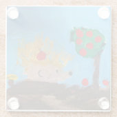 Egel schilderen glazen onderzetter (Achterkant)