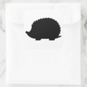 Egel Silhouette Vierkante Sticker (Tas)