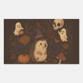 egel spookbos 2 rechthoekige sticker