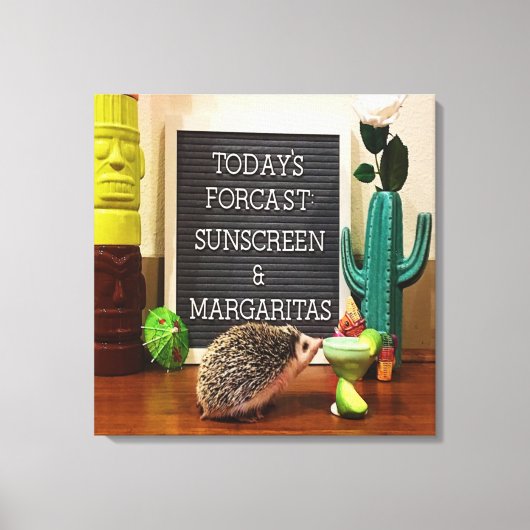 Egel Sunscreen en Margaritas Canvas Afdruk (Voorkant)